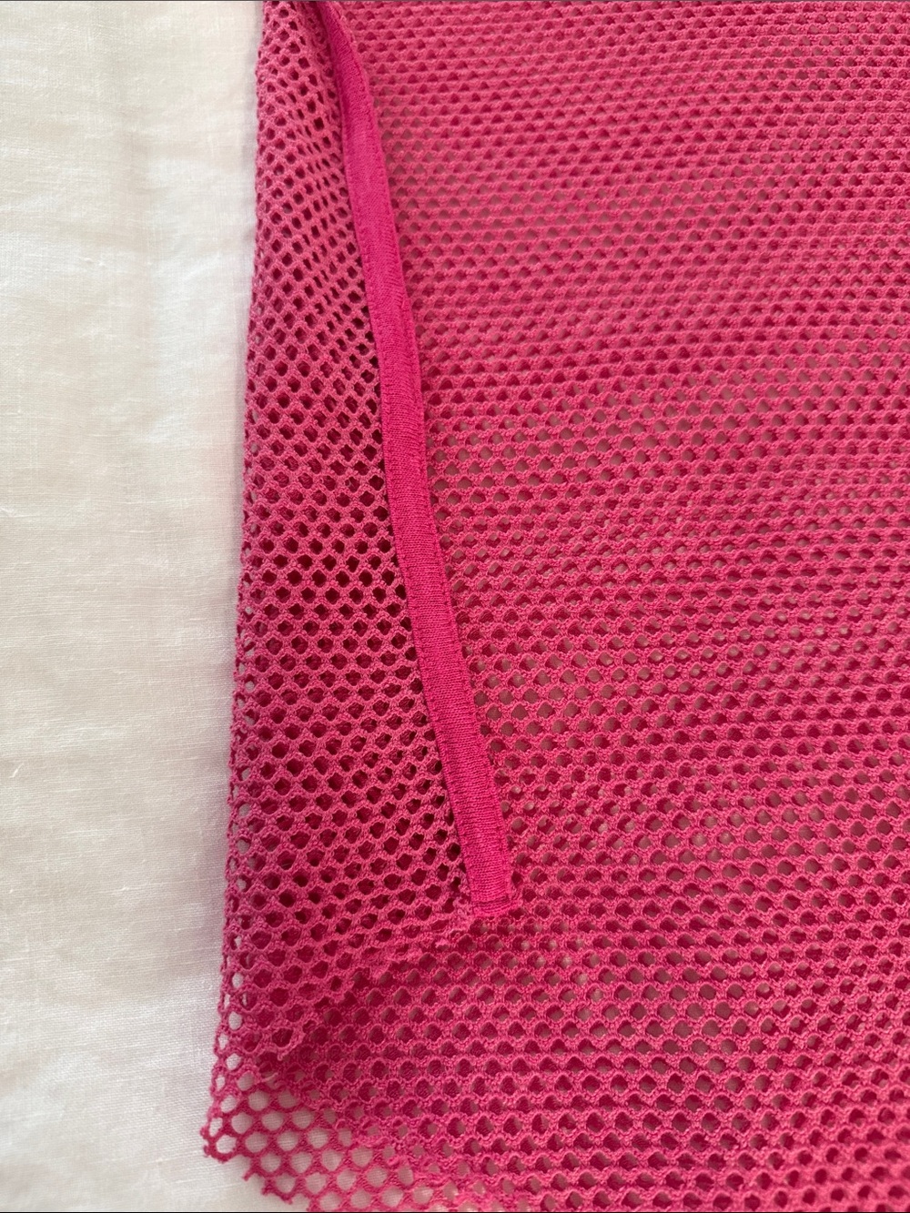 Zadig & Voltaire Hot Pink Mesh Fishnet  Tank  sz S - Picture 7 of 9